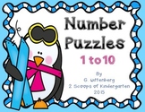 Penguin Number Puzzles 1 - 10 {FREEBIE}