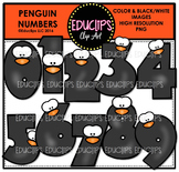 Penguin Numbers Clip Art Bundle  {Educlips Clipart}