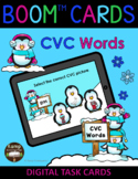 Penguin Pals Winter CVC Words and Pictures BOOM Cards™