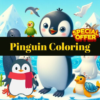 Preview of Penguin Parade: A Collection of Penguin Coloring Pages for Kids
