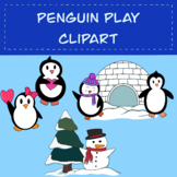 Penguin Play Clipart