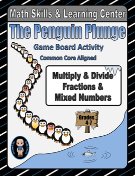 Preview of Winter Math Skills & Learning Center (Multiply & Divide Fractions)