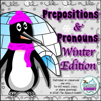 Preview of Prepositions & Pronouns {Winter Edition}