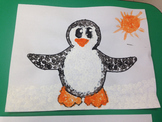 Penguin Q-Tip Art Activity Free Printable