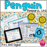 Penguins - A Science & Literacy Penguin Research Unit for Kindergarten 1st Grade