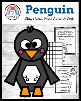 Preview of Penguin Shape Craft, Graph, Counting Activity: Winter, Polar Animal Math Center