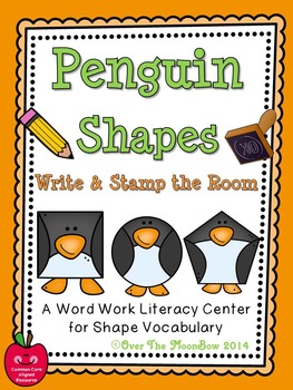 Preview of Penguin Shapes Write / Stamp the Room Activity Pack