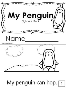 Preview of Penguin Sight Word Book & Penguin Patterning