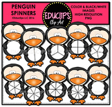Penguin Spinners Clip Art Bundle  {Educlips Clipart}