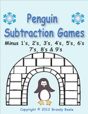 Penguin Subtraction Games - facts minus 1's through minus 9's