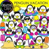 Penguin Summer Vacation Clipart (Summer Clipart)