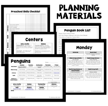 Penguin Theme Preschool Lesson Plans by ECEducation101 | TpT