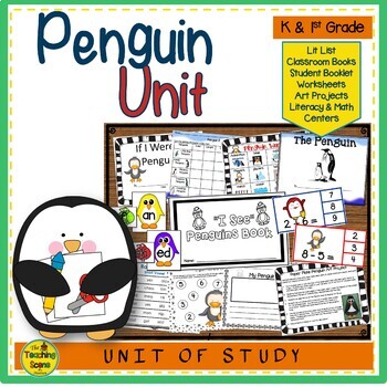 Preview of Penguin Unit: Literacy & Math Activities & Centers