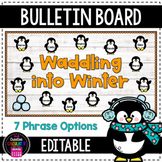 Penguin Winter Bulletin Board Craft - [EDITABLE]