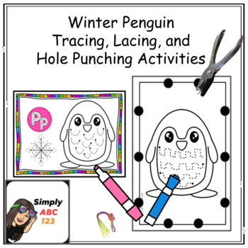 Easter Egg Fine Motor Tracing Prewriting Activity / Hole Punch / Lacing
