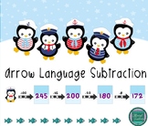 Penguin & Winter Friends Subtraction: Arrow Language Notation