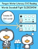 Penguin Winter Literacy CVC Reading Words Snowball Fight S