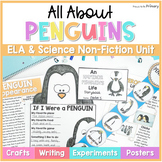 Penguin Activities Winter Craft, Writing, Drawing, Bulleti