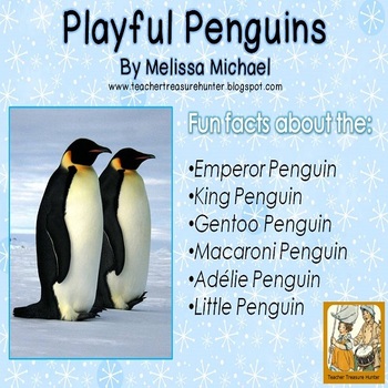 Preview of Penguin Writing Freebie ~ Read and write about 6 species of penguins