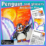 Winter Art Activity and Lesson Plan for Kids : Penguin and
