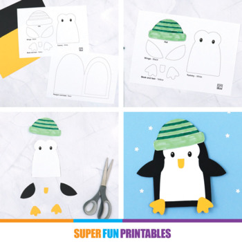 Penguin card by Super Fun Printables | Teachers Pay Teachers