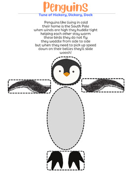 Preview of Penguin Rhyme and Cutout