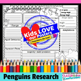 Penguins Research Organizer : Doodle Style Writing Organiz