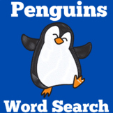Penguin Penguins Worksheet Word Search Activity Kindergart