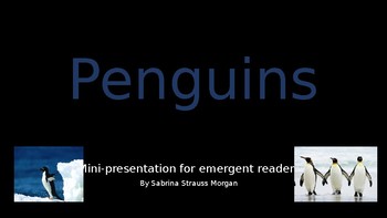 Preview of FREEBIE!! Penguins:  A Mini-Presentation for Emergent Readers