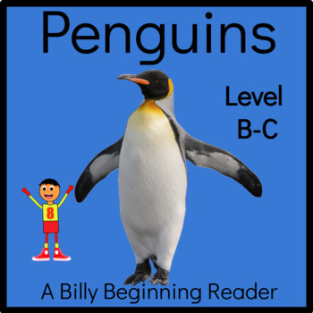 Preview of Penguins Printable Emergent Reader at Guided Reading Level B-C