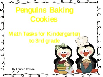 Preview of Penguins Baking Cookies Math Tasks