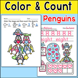 Penguins Color and Count Activities