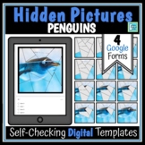 Penguins Editable Hidden Picture Digital Google Form Templates
