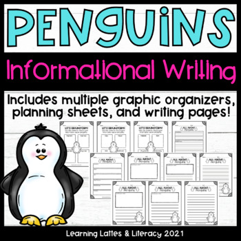 Preview of Penguins Informational Writing Animal Research Activity Winter December January