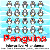 Penguins Theme SMARTboard Attendance for All Whiteboards -