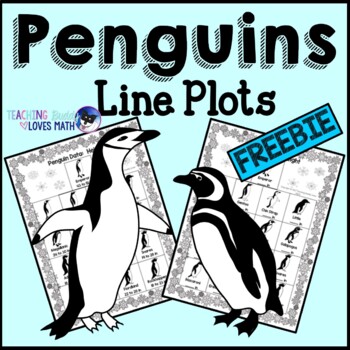 Preview of Penguins Line Plots Math Pack 2nd 3rd 4th 5th Grades Common Core