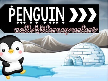 Preview of Penguin Math and Literacy Centers for Kindergarten