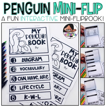 Preview of Penguins Mini-Flip (English and Spanish Versions Included)