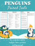Penguins - Paired Texts Nonfiction Articles with Writing Prompt