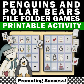 penguins winter file folder games