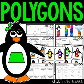 Preview of Polygons Sorting Activity, Anchor Charts, and Worksheets