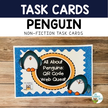 Preview of Penguins QR Codes Nonfiction Task Cards