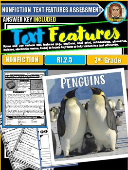Preview of Penguins Text Features Passages RI.2.5 | Reading Comprehension