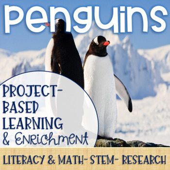 Preview of Penguins Themed Makerspace Project Based Learning and Enrichment Task Cards