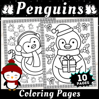 Penguins Winter Coloring Pages | Zen Doodle Penguins Winter Coloring Sheets