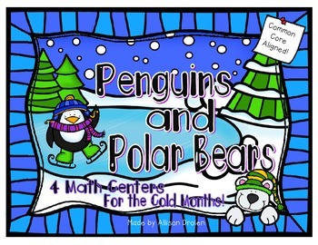 Preview of Penguins and Polar Bears! 4 Math Centers