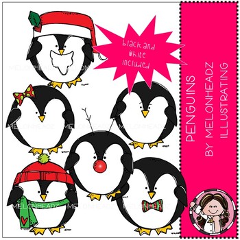 Penguins clip art - Mini - Melonheadz Clipart by Melonheadz | TPT