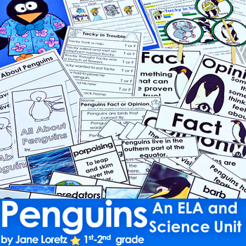 Preview of Penguins first grade, second grade non-fiction unit