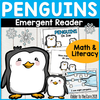 Preview of Emergent Reader | Numbers 0-10; Sight Words | Math & Literacy | Penguins on Ice 