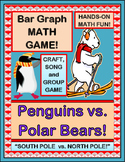 "Penguins vs Polar Bears!" - Math Group Game, Craft, and B